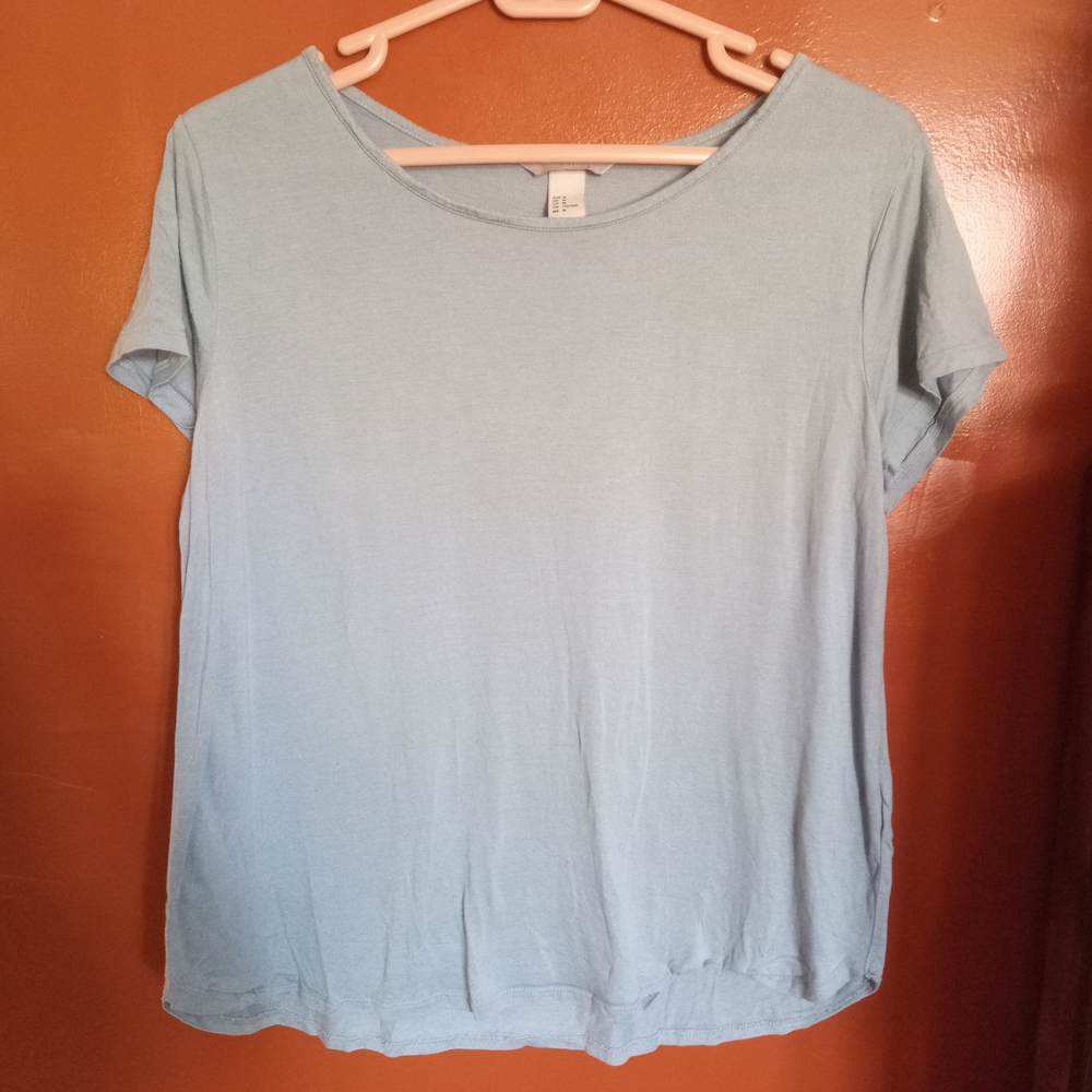 H&M Soft Blue Short Sleeve Tee